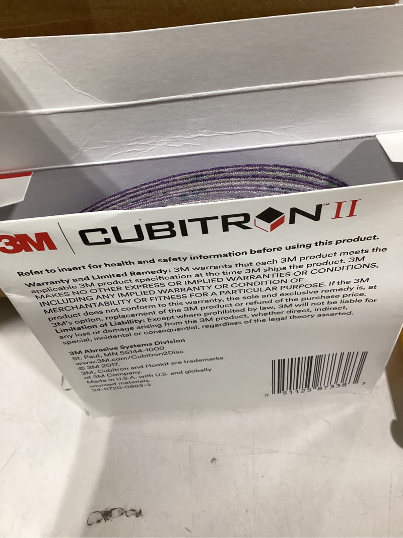 Condition photo showing Good Condition for 3M Xtract Cubitron II Hookit Clean Sanding Film Disc 775L, 5 in, 15 Piece Multi-Pack Hook and Loop S 5 in, 80+ 120+ 150+ 180+ 220+