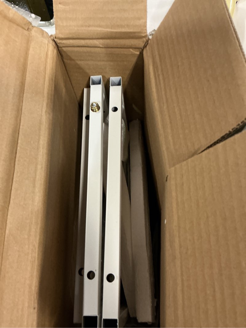 Condition photo showing As Is for sweetcrispy dresser for bedroom, chest organizer unit with 8 fabric bins, fabric storage tower, drawer organizer with steel frame, wooden top for living room, closet