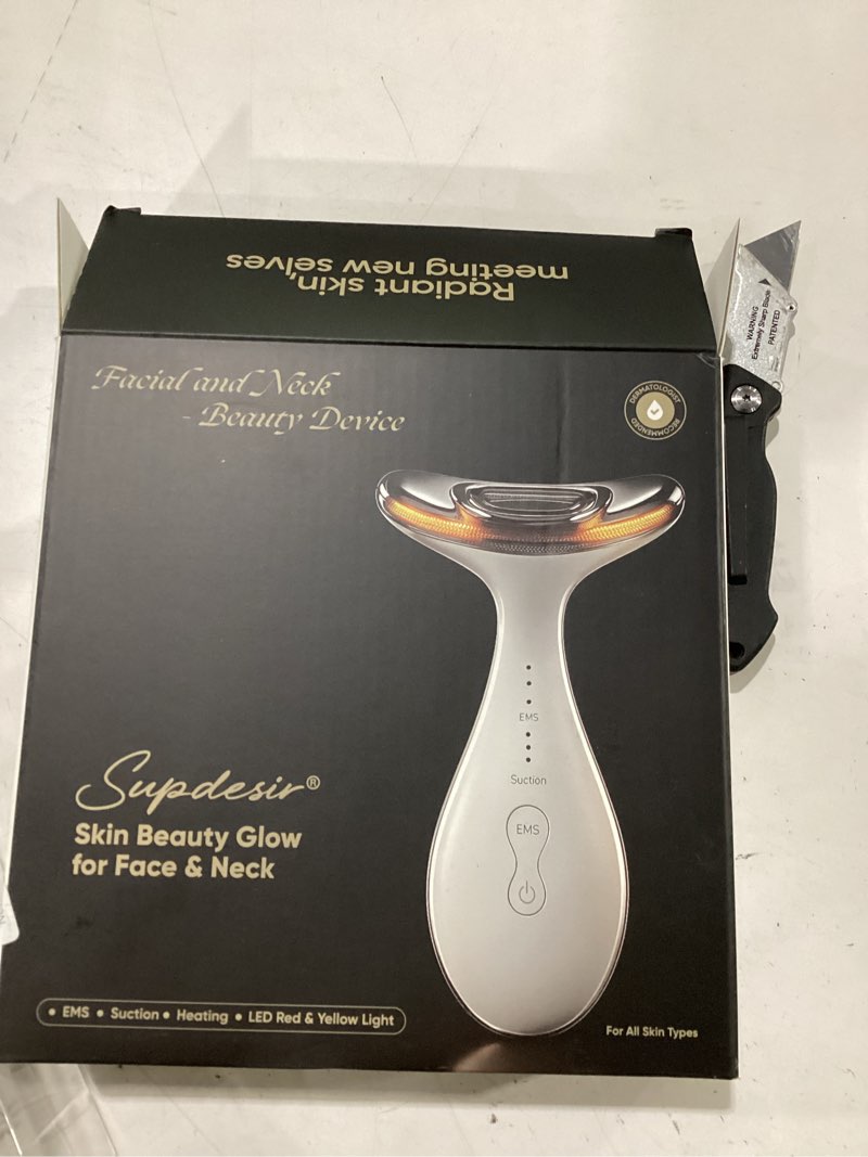 3-in-1 for aurora red light for face & neck beauty massager, with suction, vibration, heat, 3 light 