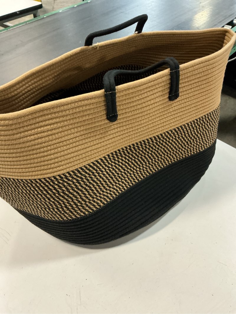 Condition photo showing Good Condition for vecelo woven storage basket decorative coiled rope basket washable woven laundry basket round