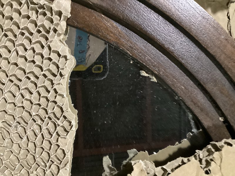 Condition photo showing Good Condition for LXWZHK Full Length Mirror 71"x30" Arched Solid Wood Frame Floor Standing Mirror, Hanging or Leaning 