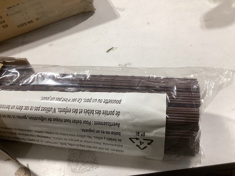 Condition photo showing Good Condition for Cordless Bamboo Roman Shades for Windows, Blinds Size (22.5" W ×48" H) Colour (BDP-Espresso) Bdp-espresso 22.5" W × 48" H