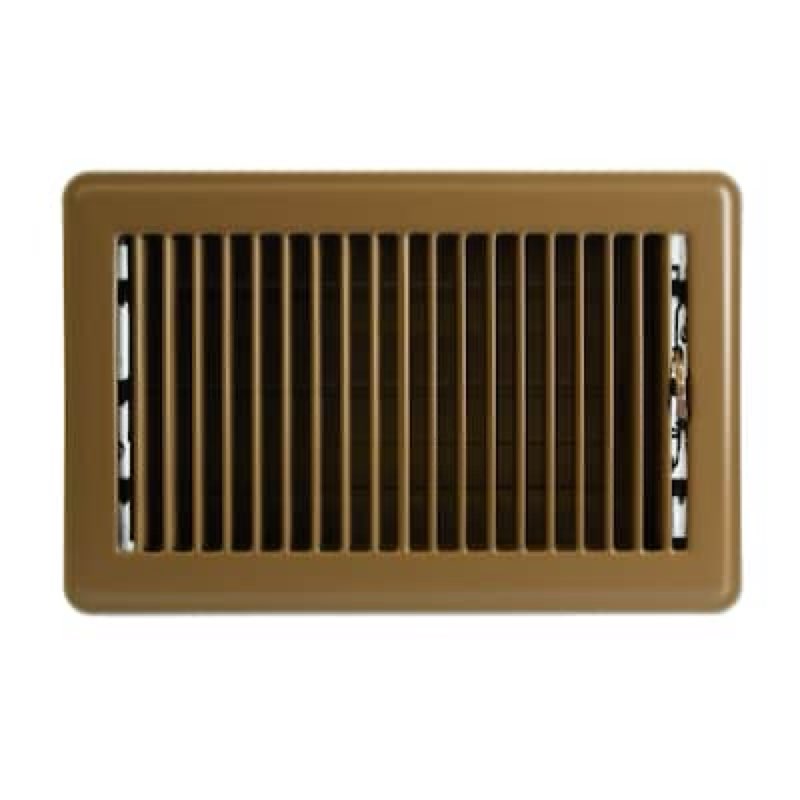 reliabilt 6-in x 10-in steel brown floor register