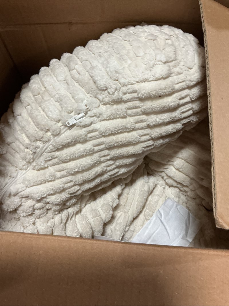 Condition photo showing Good Condition for blissful diary reading pillow, backrest pillow with shredded memory foam for adult & children, designed for bed and couch sitting up, includes arms, pockets and washable cover, off white standard(18inch) off white