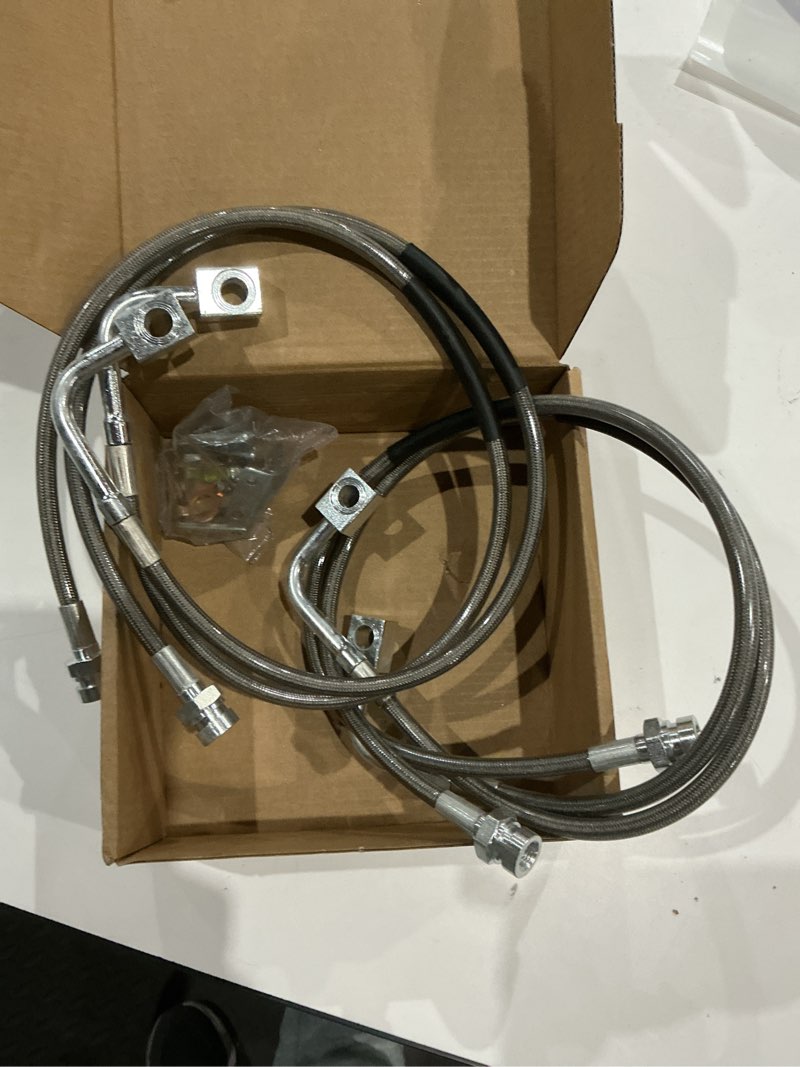 Condition photo showing Good Condition for 89716 stainless brake lines, front & rear extended brake lines compatible with jeep wrangler jk 2007-2018 extended brake lines