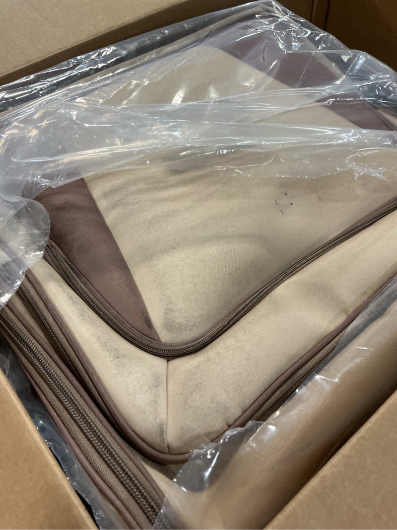 Condition photo showing As Is for matein garment bag with wheels, large wheeled garment bags for hanging clothes with 2 packing cubes, foldable softside travel suit carrier for women, business suitcase luggage fits 17" laptop, khaki large - checked khaki