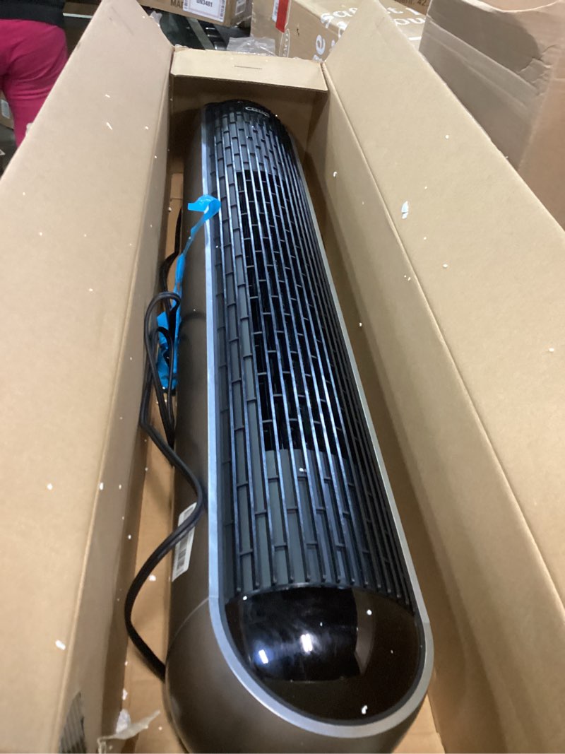 Condition photo showing As Is for Dreo Tower Fan and Heater Combo, 29.2ft/s Standing Fans for Bedroom, 17 Levels, 6 Modes, 120° Oscillation, 42 Inch, 12H Timer, 25dB Quiet, with Remote, for Office, Large Room, Silver