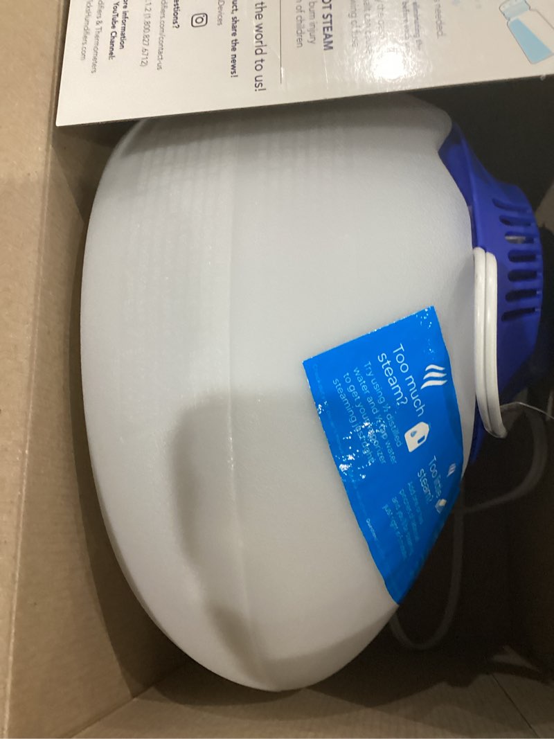 Condition photo showing As Is for Vicks Warm Steam Vaporizer & Humidifier 1.5 Gallon Tank for Small and Medium Rooms, Night Light, Works with VapoPads and VapoSteam