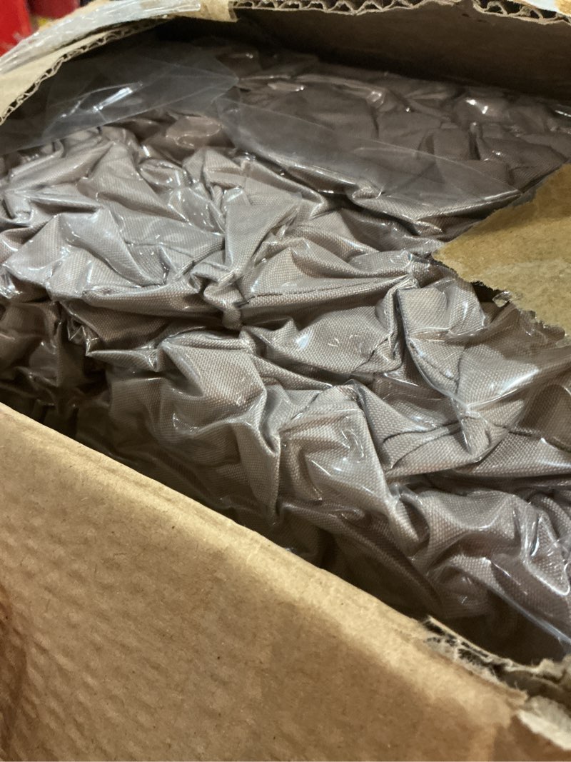 Condition photo showing As Is for Porch Swing Cushions, Outdoor Swing Replacement Cushions 3 Seater with Backrest, Waterproof Bench Cushion with Ties,for Patio,Porch, Garden,Backyard (Khaki 60 * 40 in) Khaki 60x 40 inches