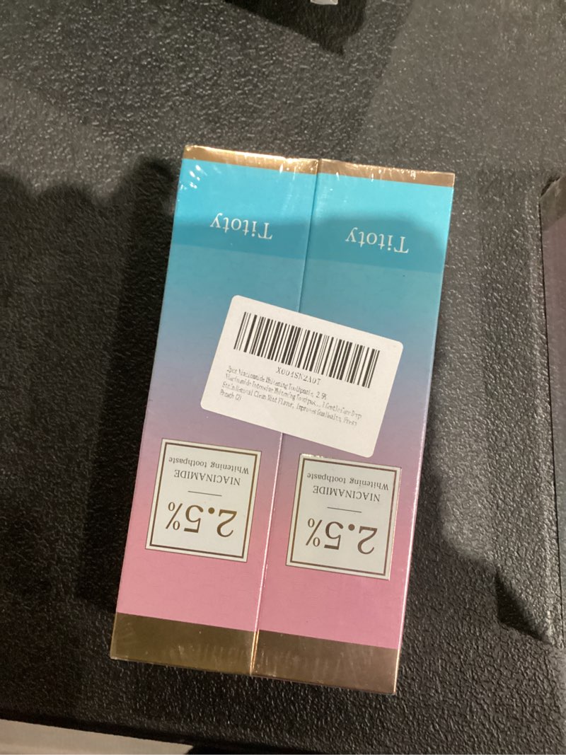 Condition photo showing New/Like New for 2pcs Niacinamide Whitening Toothpaste, 2.5% Niacinamide Intensive Whitening Toothpaste with Natural Gentle Care Deep Stain Removal Clean Mint Flavor, Improves Gum Health, Fresh Breath (2)