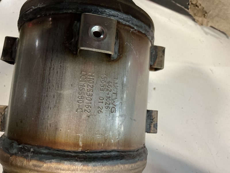 Condition photo showing As Is for a-premium catalytic converter w/gasket kit compatible with hyundai & kia