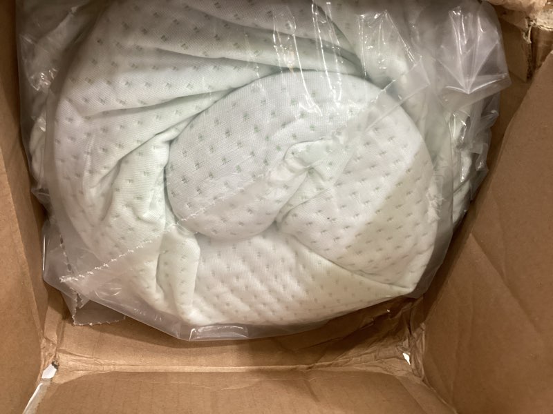 Condition photo showing Good Condition for zinus 6 inch twin green tea memory foam mattress [new version], fiberglass free, medium firm feel, zoned pressure relief, certified safe foams & fabric, mattress in a box white twin 6in small box