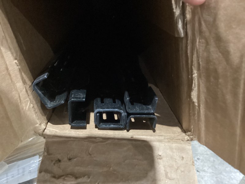 Condition photo showing As Is for John Sterling Dual-Trak Adjustable Shelving Standard, 48-inch, Black, 0120-48BK Black 48-Inch