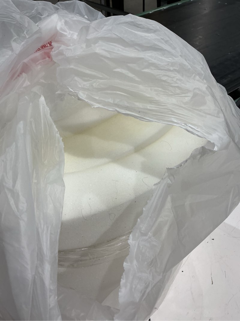 Condition photo showing As Is for foamyfoam high density 2 inch thick, 30 inch wide, 72 inch long upholstery foam, cushion replacement 2" x 30" x 72" (1 pack)