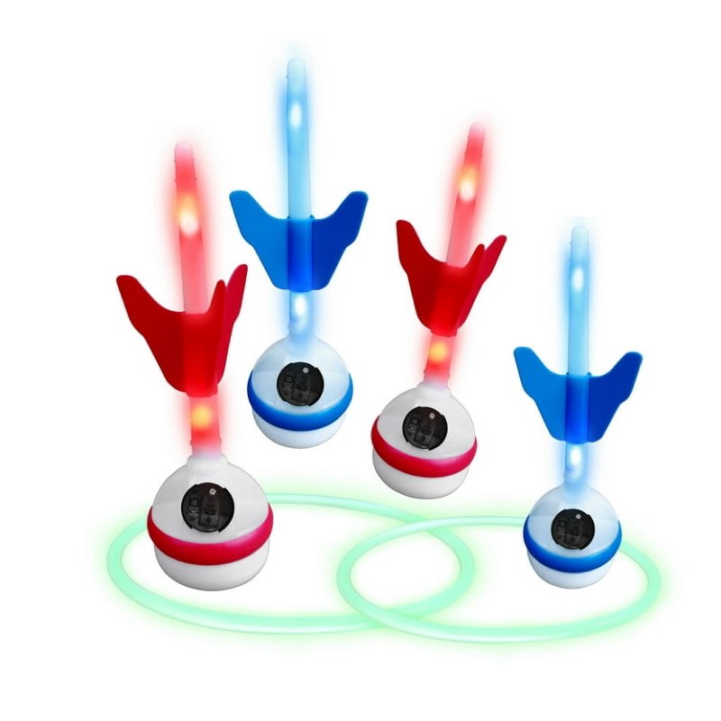 light up soft tip lawn dart set, 6 pieces, by md sports