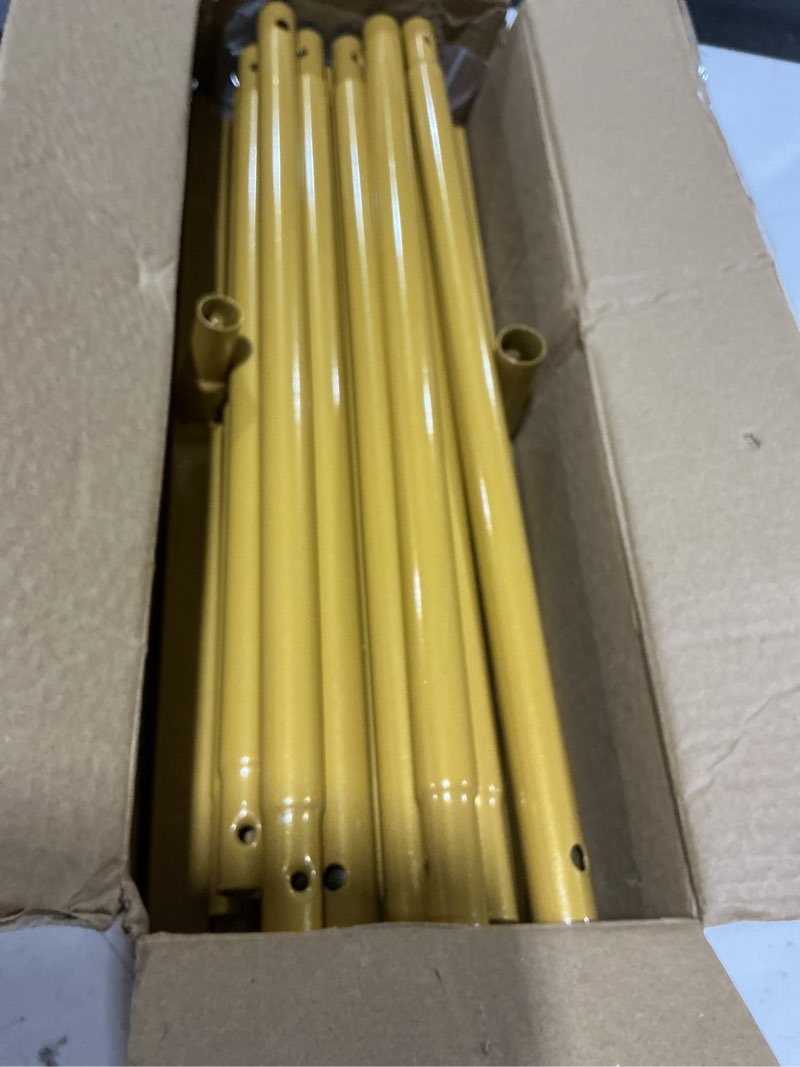 Condition photo showing Good Condition for metal arch backdrop stand 7.2ft gold wedding balloon arched backdrop stand square arch frame for birthday valentines day party bridal baby shower ceremony decoration 7.2ft stand