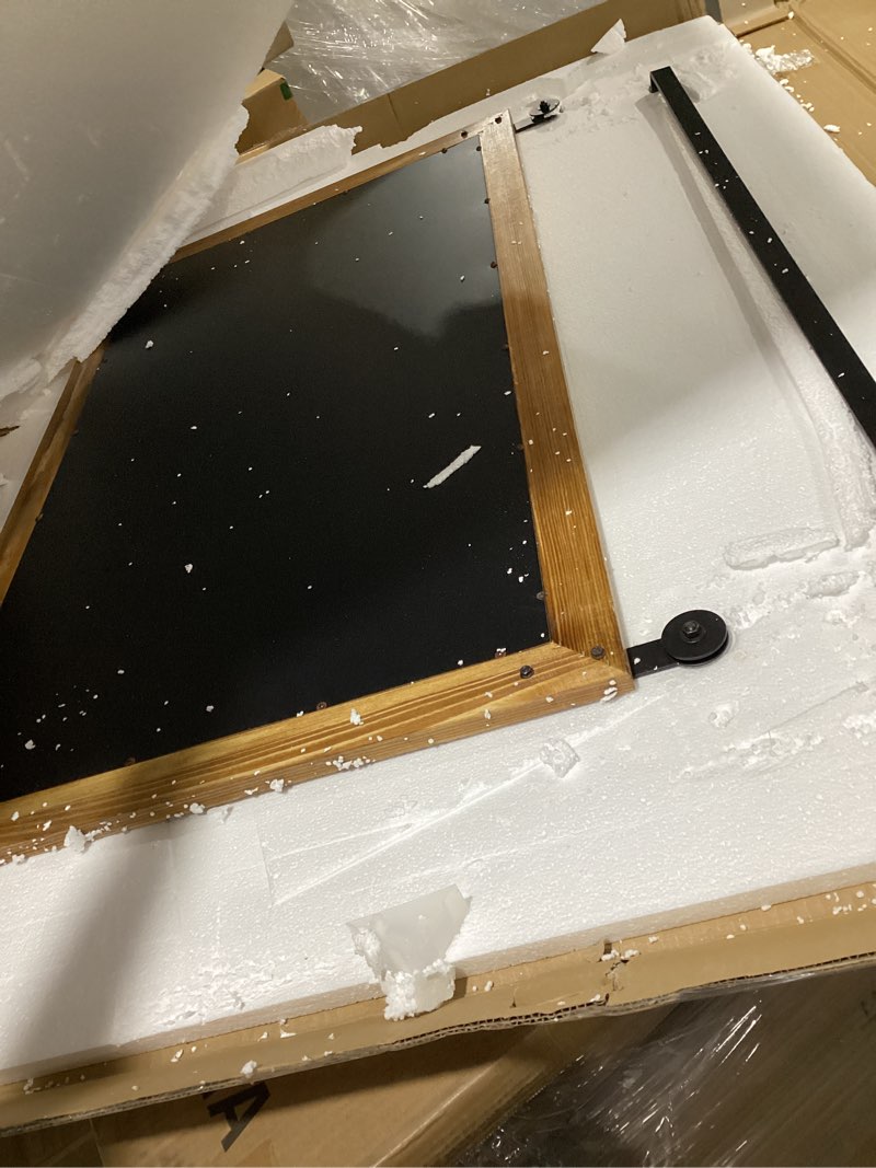 Condition photo showing Good Condition for Farmhouse Bathroom Mirror, 40x30 Inch Brown Vanity Mirror for Wall, Wood Framed Rustic Mirror Rectangular Wall Decor Mirrors for Entryway Living Room Bedroom