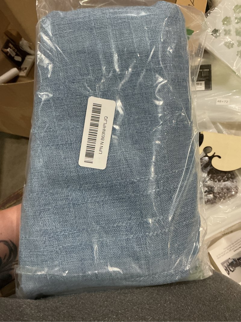 Condition photo showing Good Condition for kevin textile pack of 2 decorative outdoor waterproof pillow covers garden checkered cushion sham throw pillowcase shell for patio tent couch 20x20 inch light blue 20" x 20" (pack of 2) light blue
