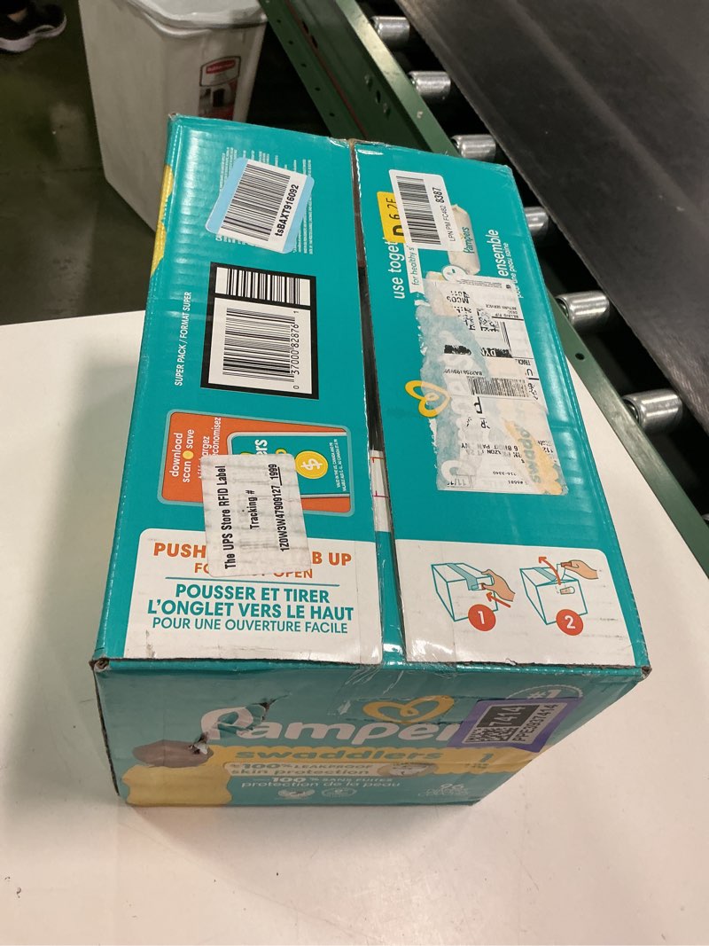 Condition photo showing New/Like New for Pampers Swaddlers Diapers, Size 1 (8-14 lbs), 96 Count, Absorbent, Keeps Baby Dry and Comfortable, Skin Safe Disposable Baby Diaper (Packaging May Vary) Size 1 96