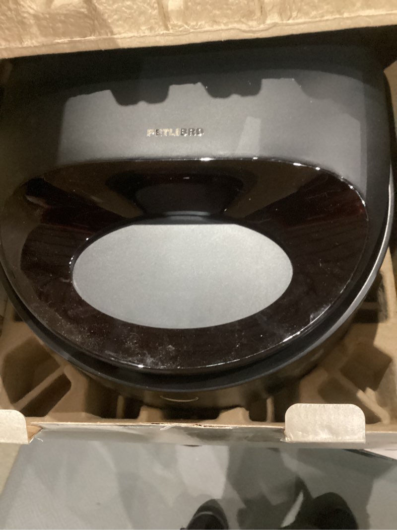 Condition photo showing As Is for PETLIBRO Automatic Cat Feeder Wet Food with Stainless Steel Bowl, Refrigerated Auto Cat Feeder with Semiconductor Cooling, 3 Fresh Meals for 3 Days, App-Controlled Pet Food Dispenser, Easy to Clean Black Feeder