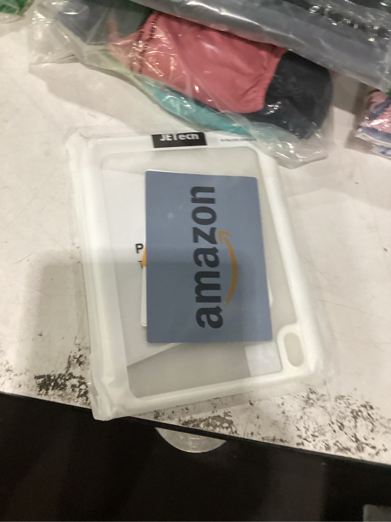 Condition photo showing As Is for jetech rotating case for ipad (a16) 11th/10th generation (2025/2022) with pencil holder, 360 degree rotation protective stand cover clear back, auto wake/sleep (white)
