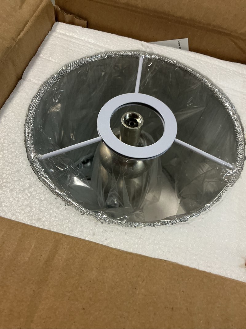 Condition photo showing New/Like New for Table Lamp for Bedroom, Cordless Bedside Lamps for Living Room, Touch 3-Way Dimmable Desk Lamp for Night Stands, Rechargeable, Battery Operated Lamp with Fabric Shade for Dorm, Home Office (Nickel)