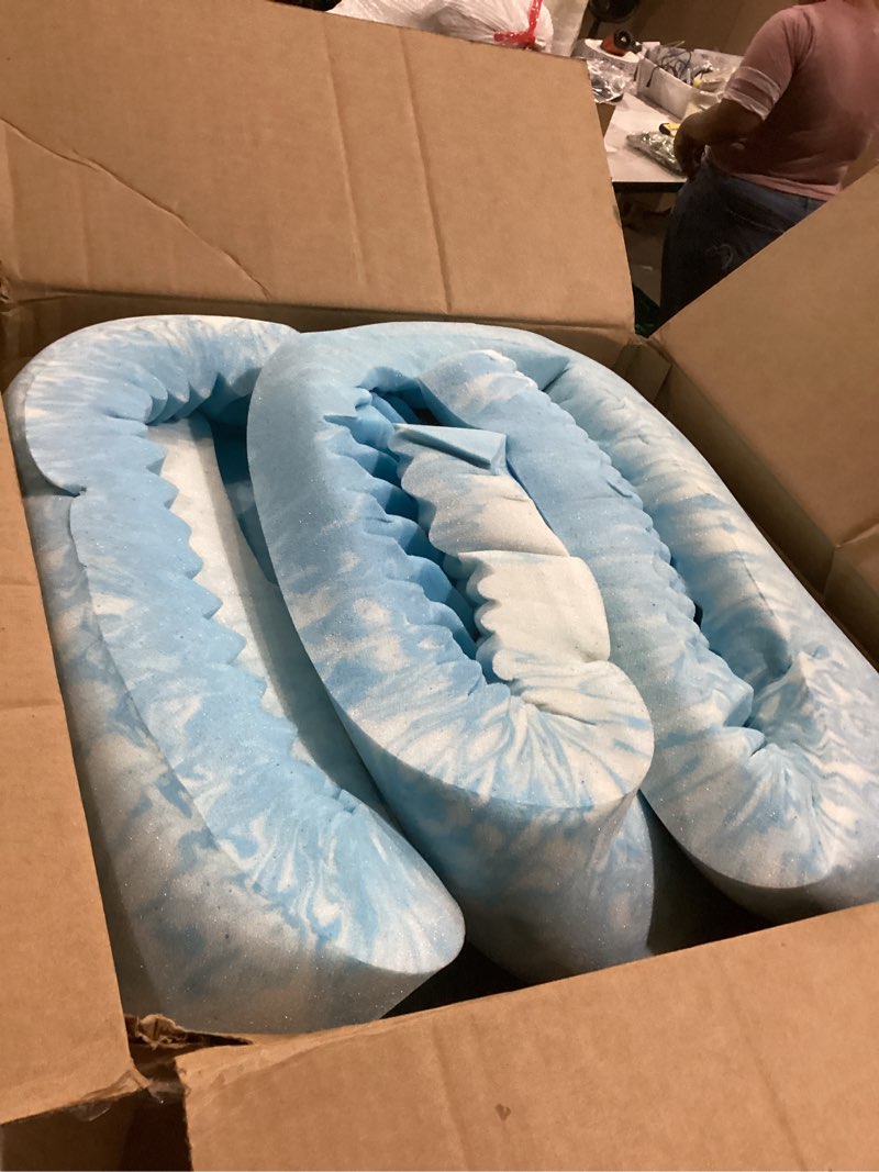 Condition photo showing As Is for SINWEEK 3 Inch Mattress Topper 5-Zone Memory Foam Mattress Topper Pressure Relieve Soft Mattress Pad, CertiPUR-US Certified, Queen Size Blue Queen 3 Inch-Blue