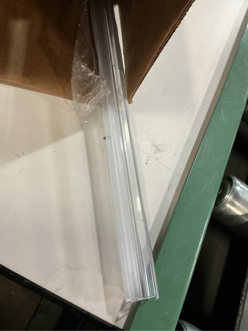 Condition photo showing Good Condition for premium frameless shower door bottom seal strip for glass doors - shower door seal sweep (1/2” x 39”, clear vinyl) 1/2”x 39”