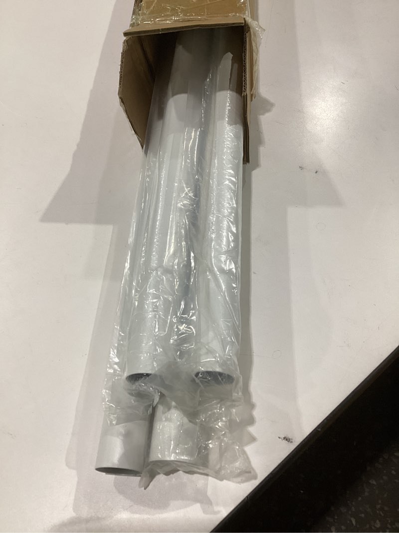 Condition photo showing As Is for white tension curtain rods 41-146 in extra long outdoor patio curtain rods no drilling adjustable heavy duty tension rods for windows bathroom living room curtains, rod diameter 1.26in