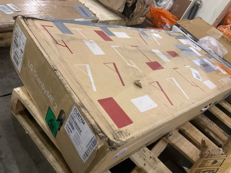 Condition photo showing As Is for LG 27-Inch StanbyME 2 with Folio Cover, Portable Touch Screen, Dolby Vision, HDR10, Filmmaker Mode, Built-in Battery, Full Swivel Rotation (27LX6TYGA, 2025)