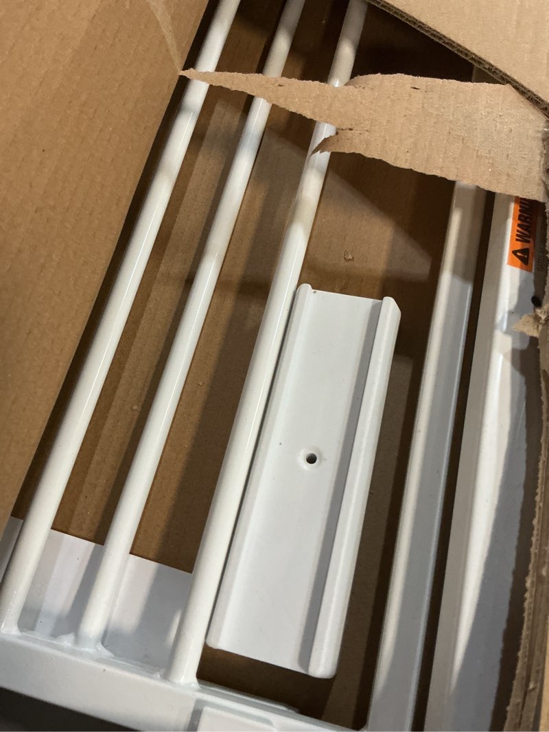 Condition photo showing As Is for Regalo 2-in-1 Stairway and Hallway Wall Mounted Baby Gate, Bonus Kit, Includes Banister and Wall Mounting Kit