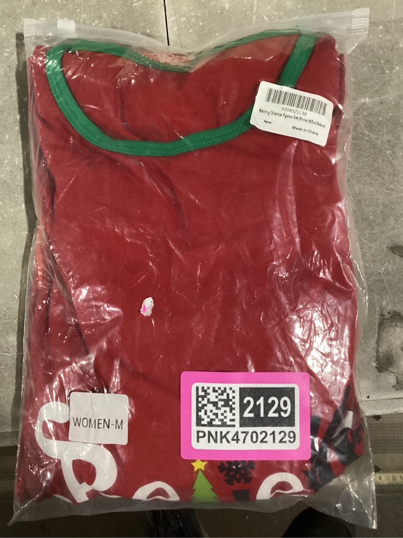 Condition photo showing New/Like New for Onancehim Matching Christmas Pajamas Sets for Family, Cute Womens Mens Christmas Pjs Set Women Medium Red Believe