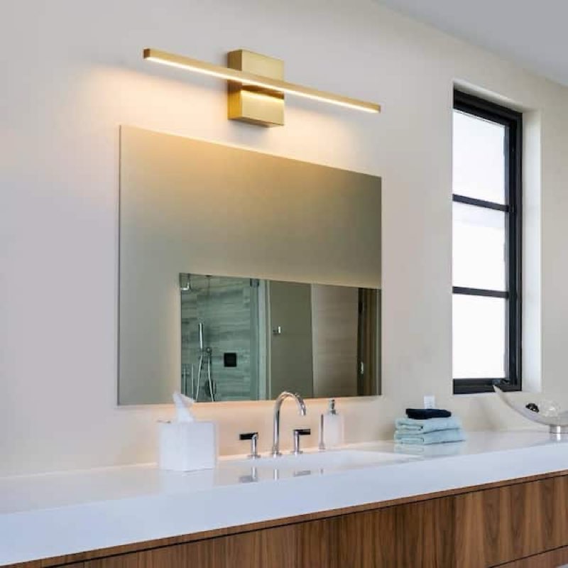 Gold led wall bar light