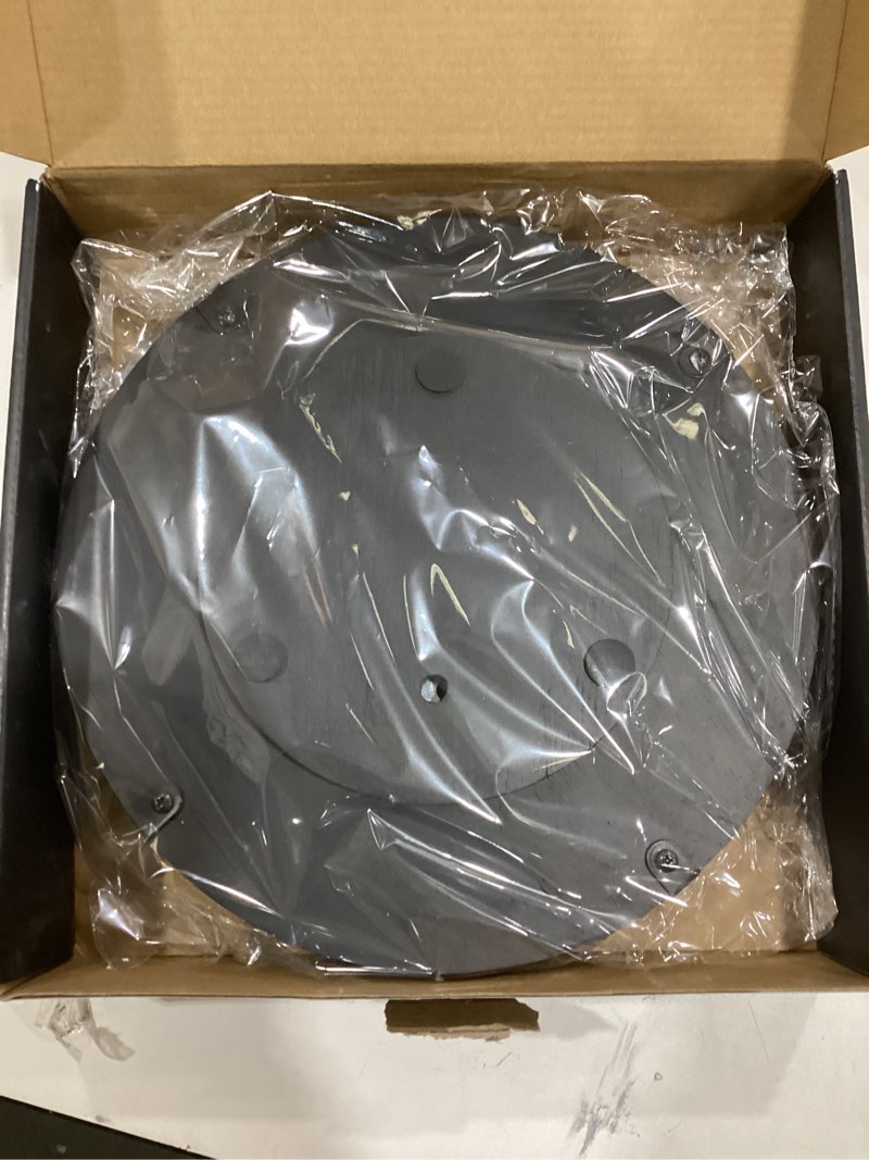 Condition photo showing New/Like New for 10" Oak Wood Lazy Susan Turntable Organizer, Lazy Susan for Cabinet Dining Table Pantry Kitchen Countertop Spice Bathroom Vanity Tray for Counter Dresser Sink Soap Holder Coffee Table Bar Decor Black Black 10