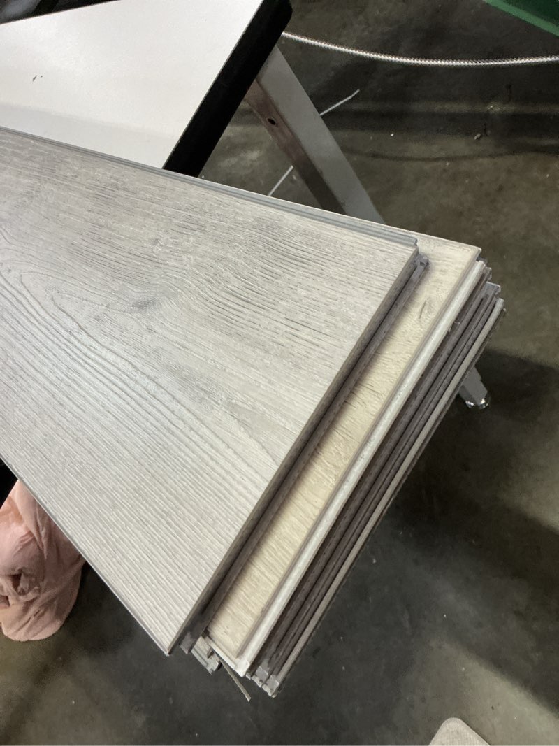 Condition photo showing As Is for style selections (sample) sterling oak 6.0-mil x 6.0-in w waterproof luxury vinyl plank