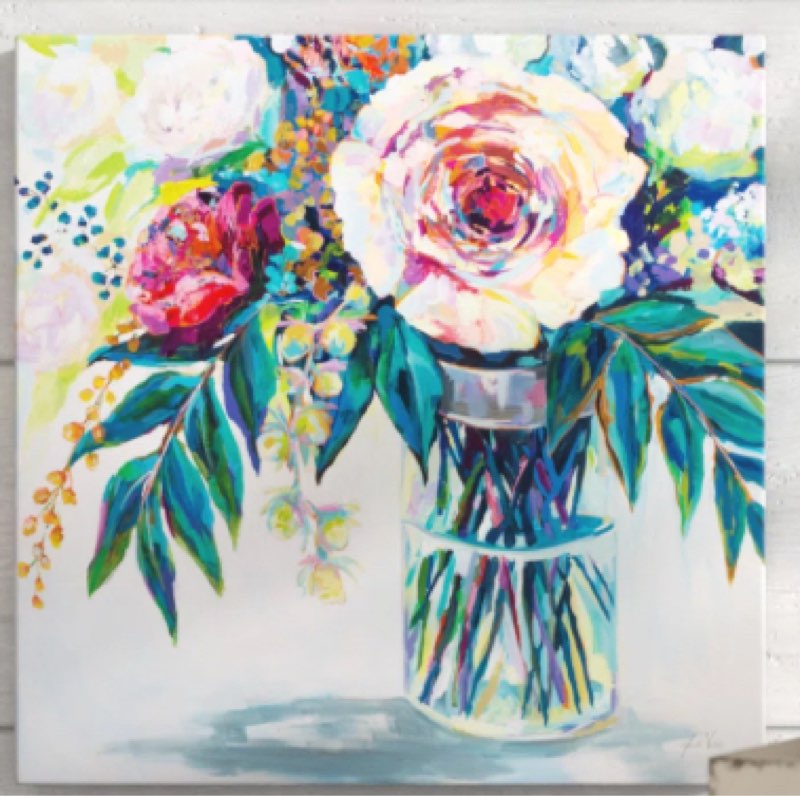 Alluring by Jeanette Vertentes - Painting on Canvas Size: 30" H x 30" W