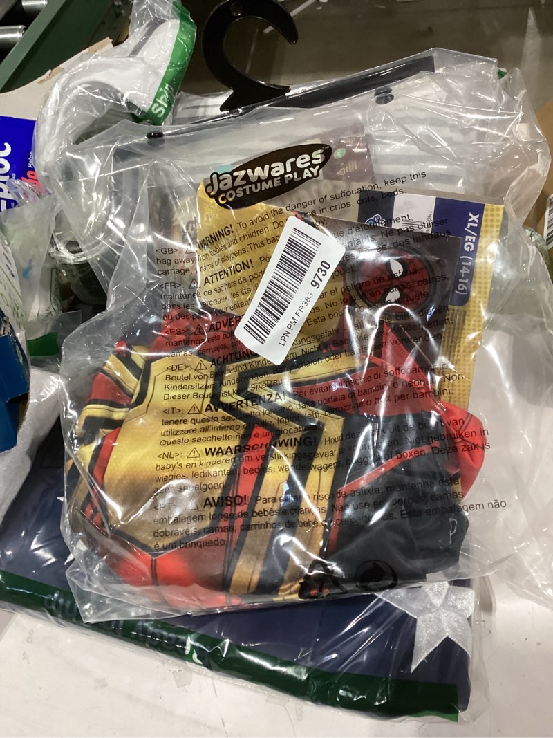 Condition photo showing New/Like New for marvel integrated spider-man official youth deluxe zentai costume - stretch spandex with hidden zippers and wrist slits xl (14-16)