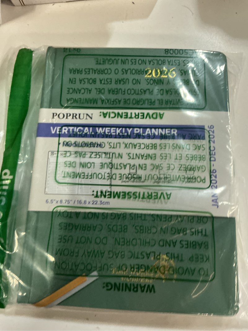 Condition photo showing Good Condition for POPRUN 2026 Planner (Medium Size 8.5''x 6.5'' Hardcover) - Daily Weekly and Monthly Calendar Agenda 2026 Appointment Book with Hourly Time Slots, Monthly Tabs, 100 GSM - Midnight Green Midnight Green Medium-6.5'' x 8.5'' Jan. 2026 - Dec. 2026