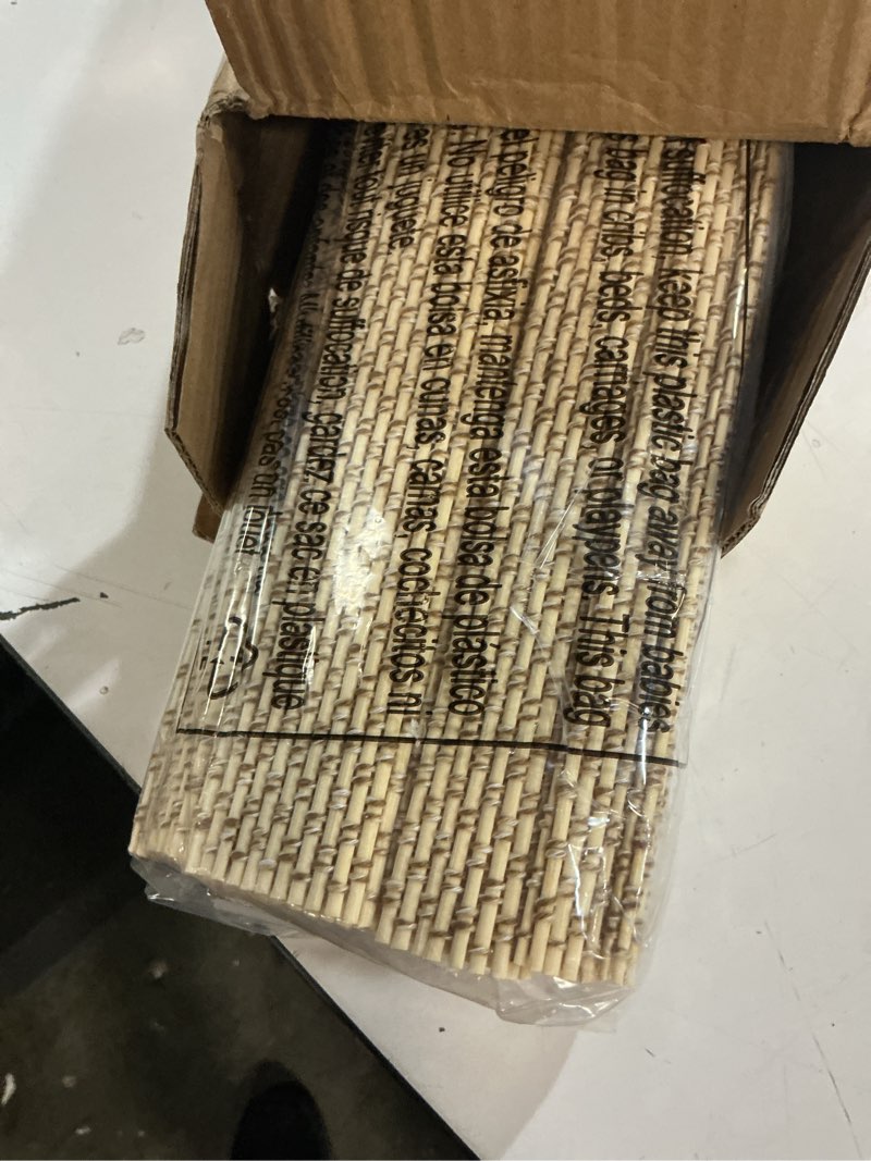 Condition photo showing Good Condition for lazblinds no drill cordless bamboo roman shades, light filtering blinds for indoor windows, roll up bamboo blinds for home, 34.5" w x 48" h, star-beige star-beige 34.5"w x 48"h