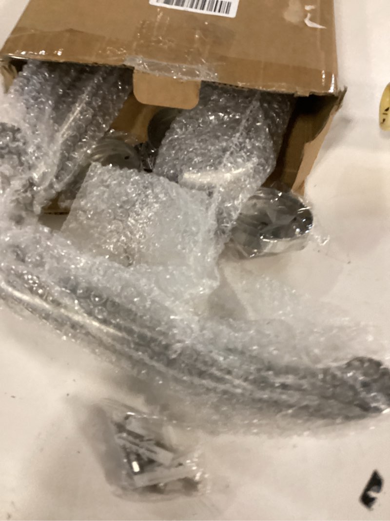 Condition photo showing Good Condition for Brushed Nickel L-Shaped Grab Bar 12x24 Inch + Knurled Shower Grab Rail 20 Inch, Zepolu Stainless Steel Toilet Safety Bar 90 Degree, Angled Balance Support Assist Bar, Bathroom Mobility Aid Handrail Brushed Nickel 12x24 inch