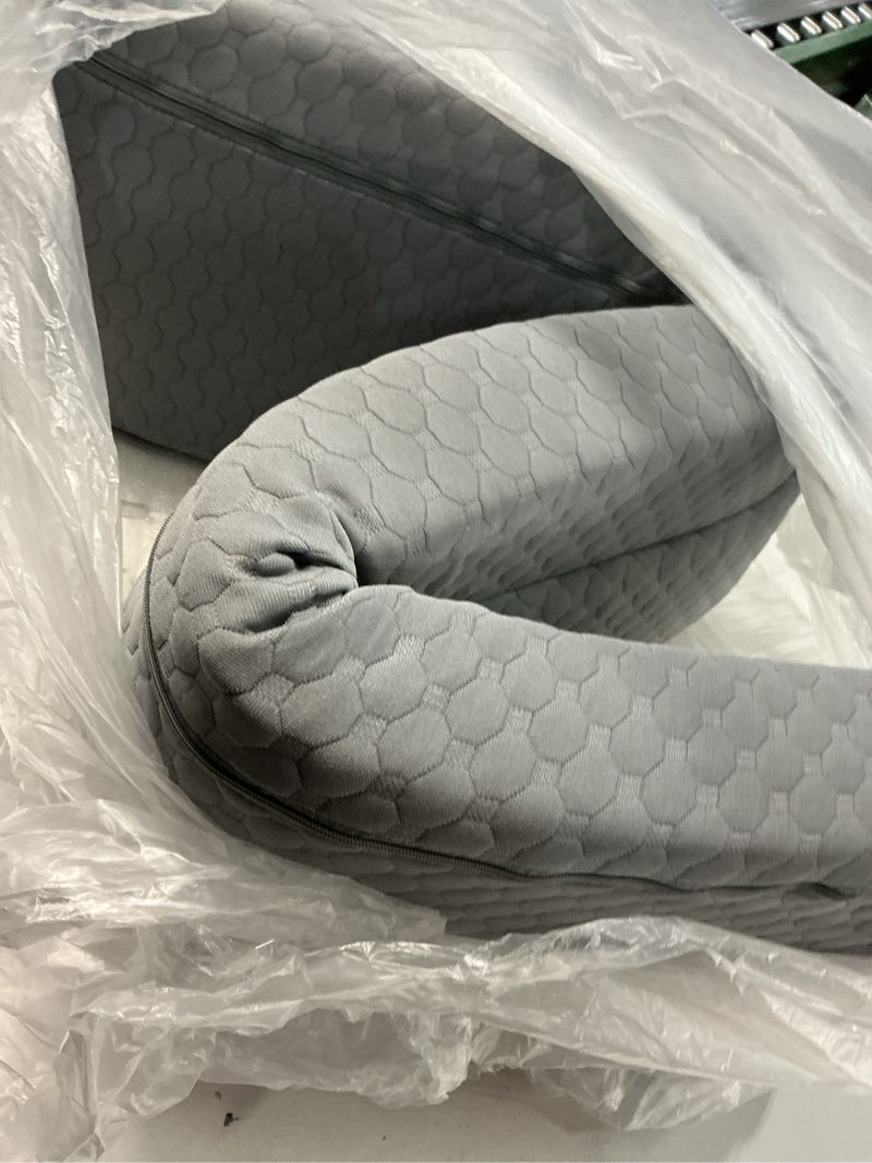 Condition photo showing Good Condition for EUHAMS King Size Bed Wedge Pillow - Bed Gap Filler Mattress Wedge Headboard Pillow Close The Gap 0-7" Between Your Headboard and Mattress or Wall for Sleeping Backrest Pillow (76"x10"x6" Gray) Grey King(10 in x6 in x76 in-Big)
