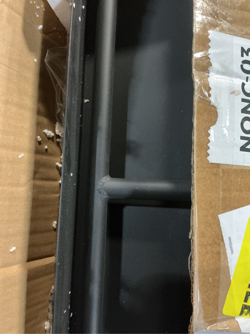 Condition photo showing As Is for Stanbroil 26.5'' Dual Fireplace Burner and Pan, Black Steel Powder Coated Steel 26.5 inch