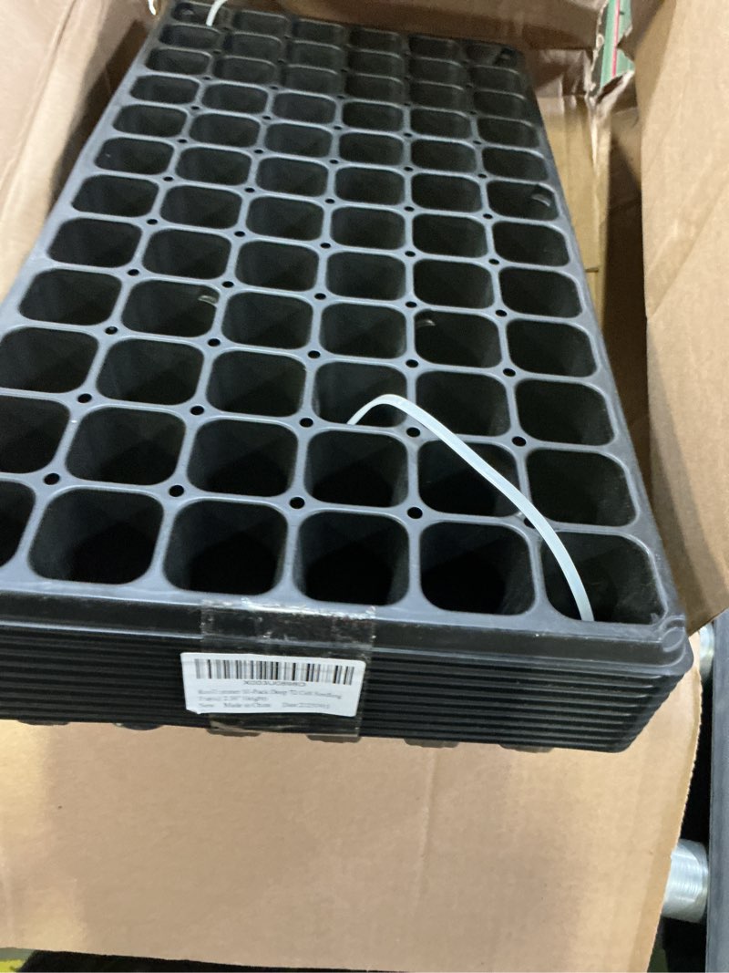 Condition photo showing Good Condition for rootrimmer deep 72 cell seedling trays, thick durable 72 cell plug tray big cell seed trays for 1020 flat trays germination (10-pack, 21.25"×11", 2.36" height, high) black 72 cells-deep-10p