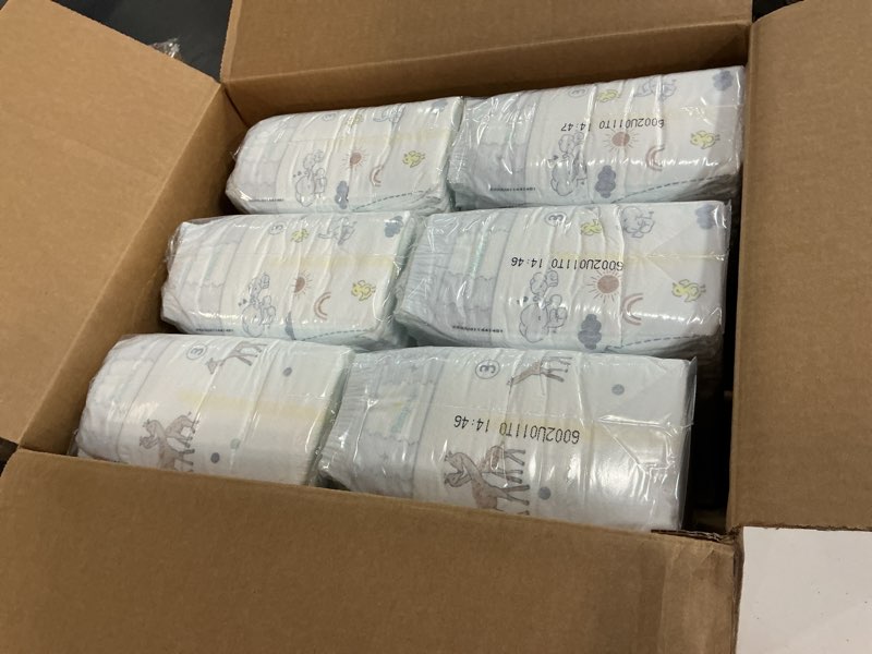 Condition photo showing New/Like New for pampers swaddlers diapers, size 3 (13-26 lbs), 168 count, absorbent, keeps baby dry and comfortable, skin safe disposable baby diaper size 3 168