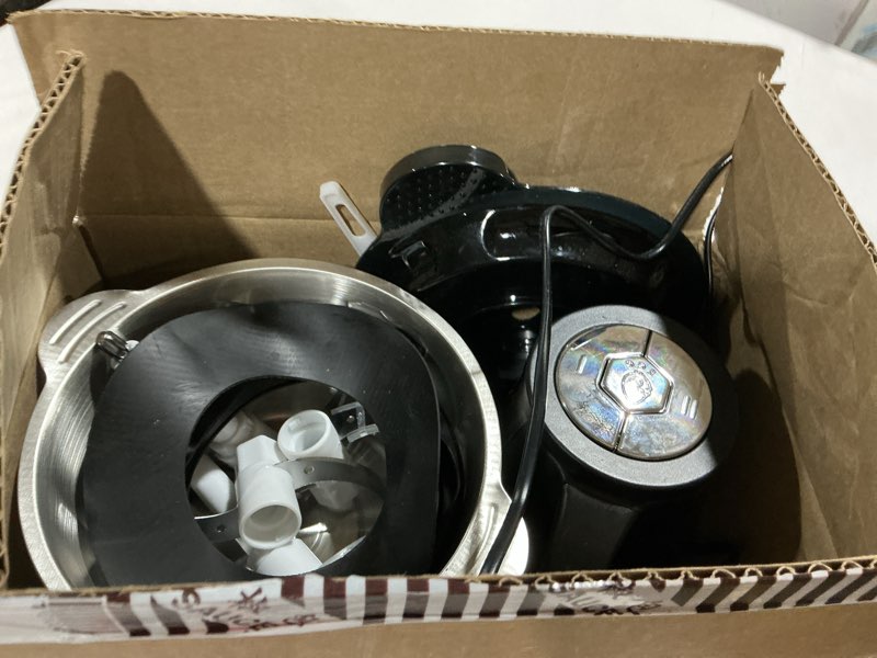 Condition photo showing As Is for 3-Speed Electric Food Processor: Meat Grinder, Vegetable Chopper & Baby Food Maker - 300W, 2 Bowls (8 Cup Stainless Steel+8 Cup Glass), Quiet Operation