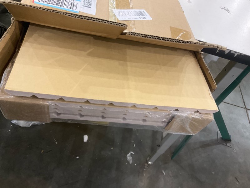 Condition photo showing New/Like New for 5 Pack Light Camel Self-Adhesive Acoustic Wall Panels - 47x12x0.4in Soundproof Treatment with Easy Install for Home Office, Studio & Theater 5 Pack 47 x 12 x 0.4 Inches Camel