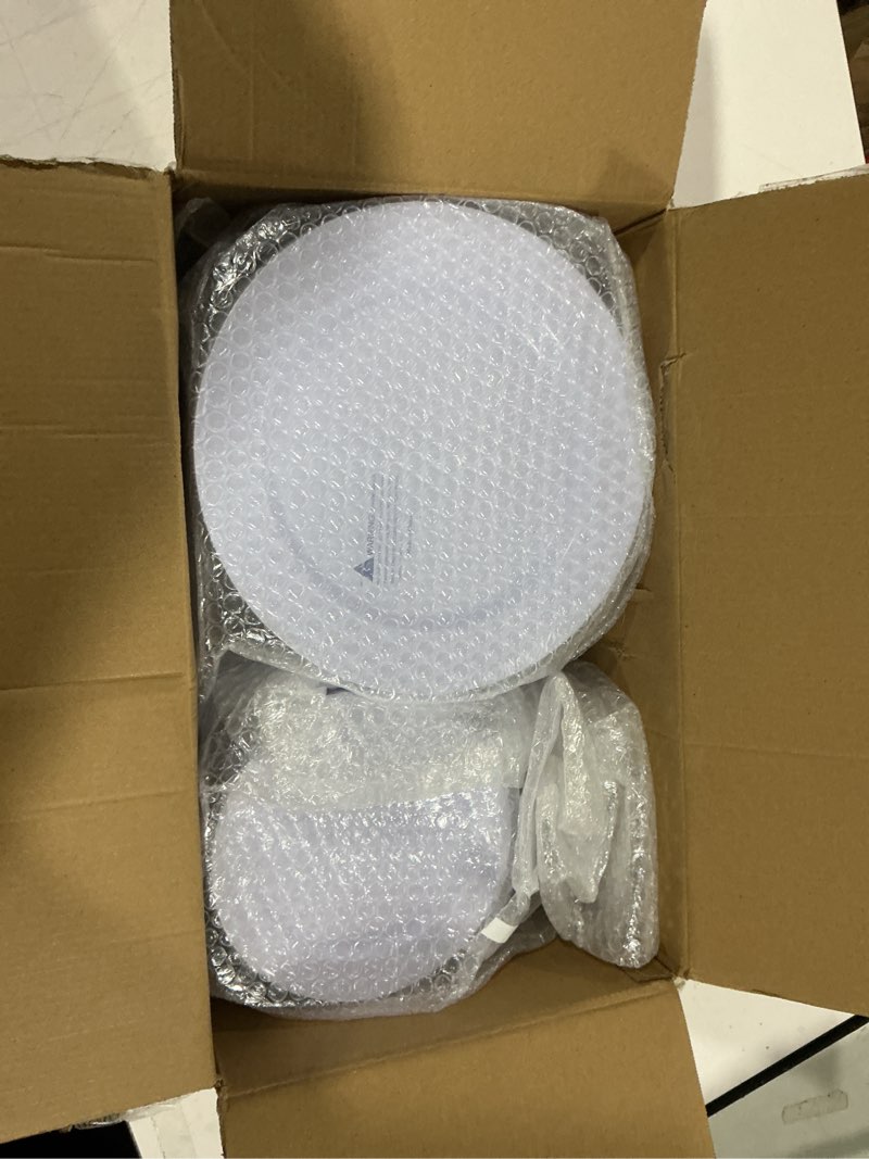 Condition photo showing As Is for wdf 200pcs white plastic plates disposable - heavy duty plastic plates for party - include 100 x 10 dinner plate and 100 x 7 dessert/cake plate - ideal for weddings/parties/events white 200pcs