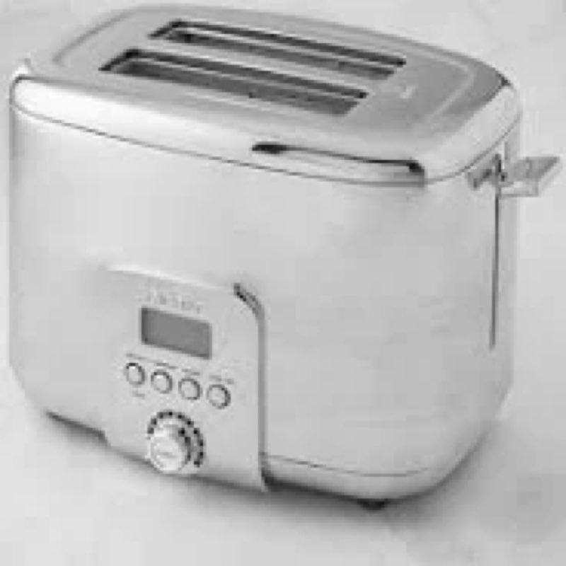 all-clad electrics stainless steel toaster 2 -lice led display, removable crumb try, 6-browing levels, wide and self-centering slots, waffles, bagels, bread, 12.91"d x 5.29"w x 8.98"h, silver 2 slice toaster