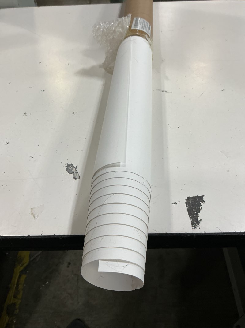 Condition photo showing As Is for meking 47.25x78.74 inch pvc backdrop matte&smooth pvc background white background backdrop paper for product video photography photo studio 47.25x78.74in white