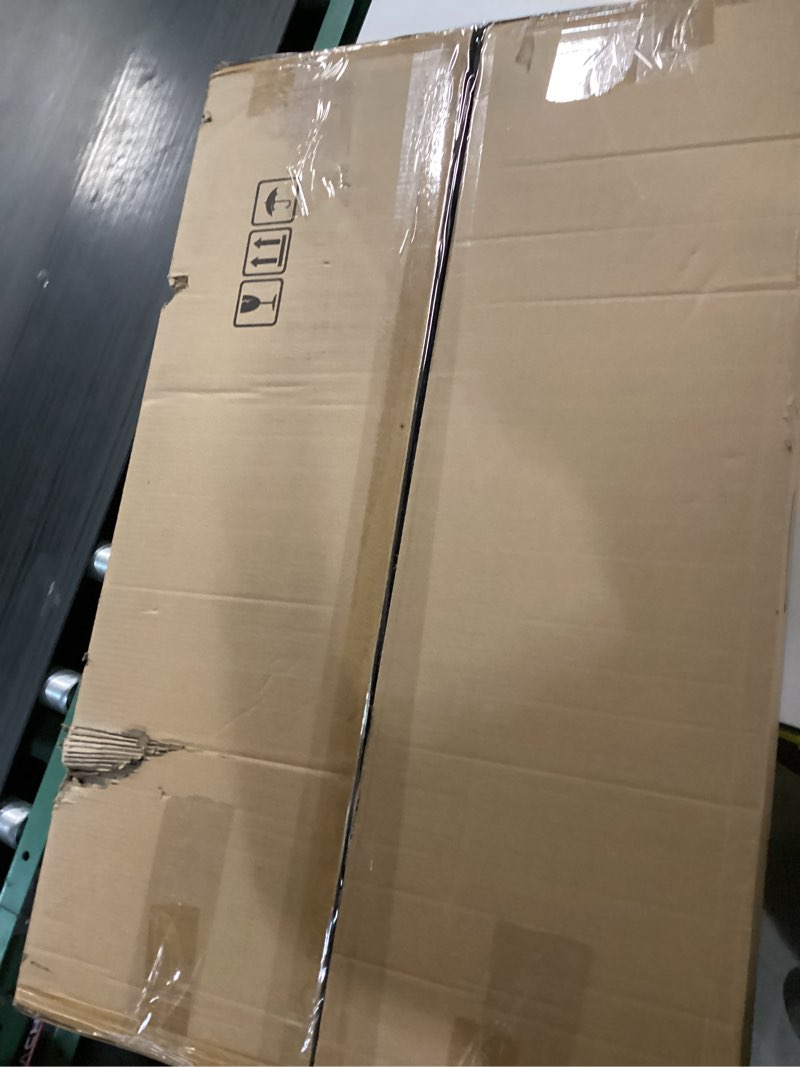 Condition photo showing As Is for Feandrea 48 Inches Collapsible Soft Dog Crate, Portable Travel Dog Crate for Indoor and Outdoor Use, Dog Carrier Kennel with Safety Zippers, for Living Room, Car, Travelling, Camping, Black UPDC12H XXXXL?48"L x 31"W x 31"H? Black